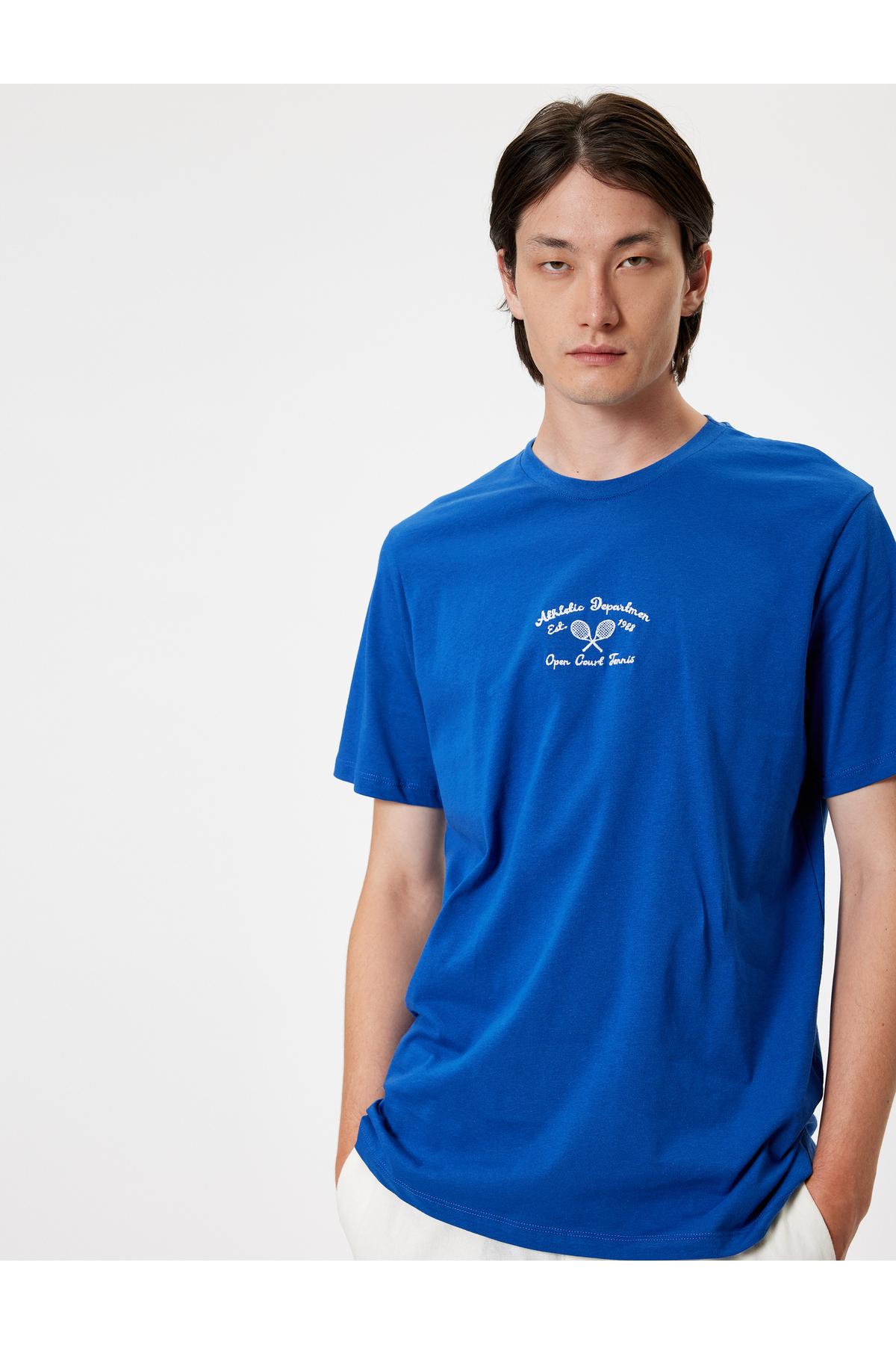 شعار تیشرت آستین کوتاه یقه خدمه نخی