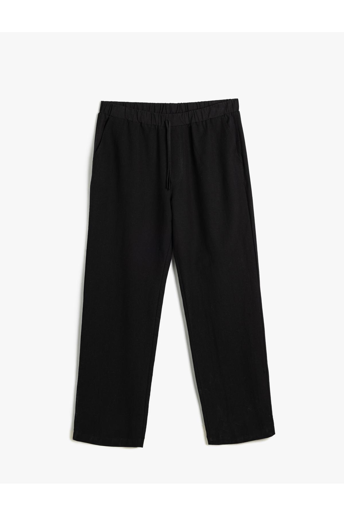 شلوار کتانی کتانی chino جیب دقیق کمر پوشانده شده است