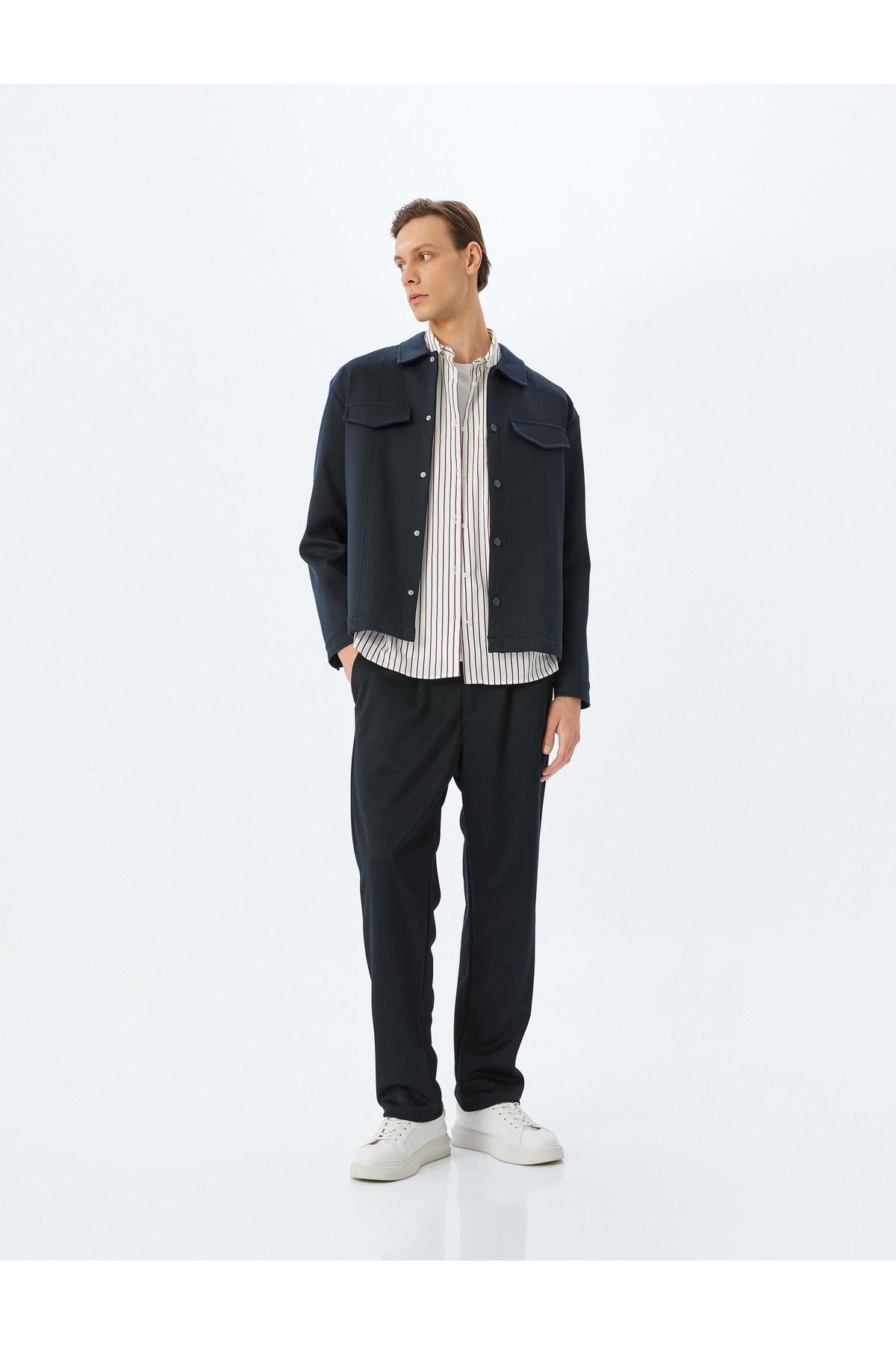 شلوار جیب مخلوط ویسکوز مستقیم